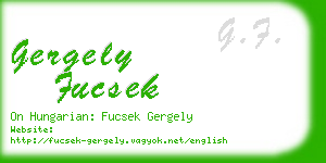 gergely fucsek business card